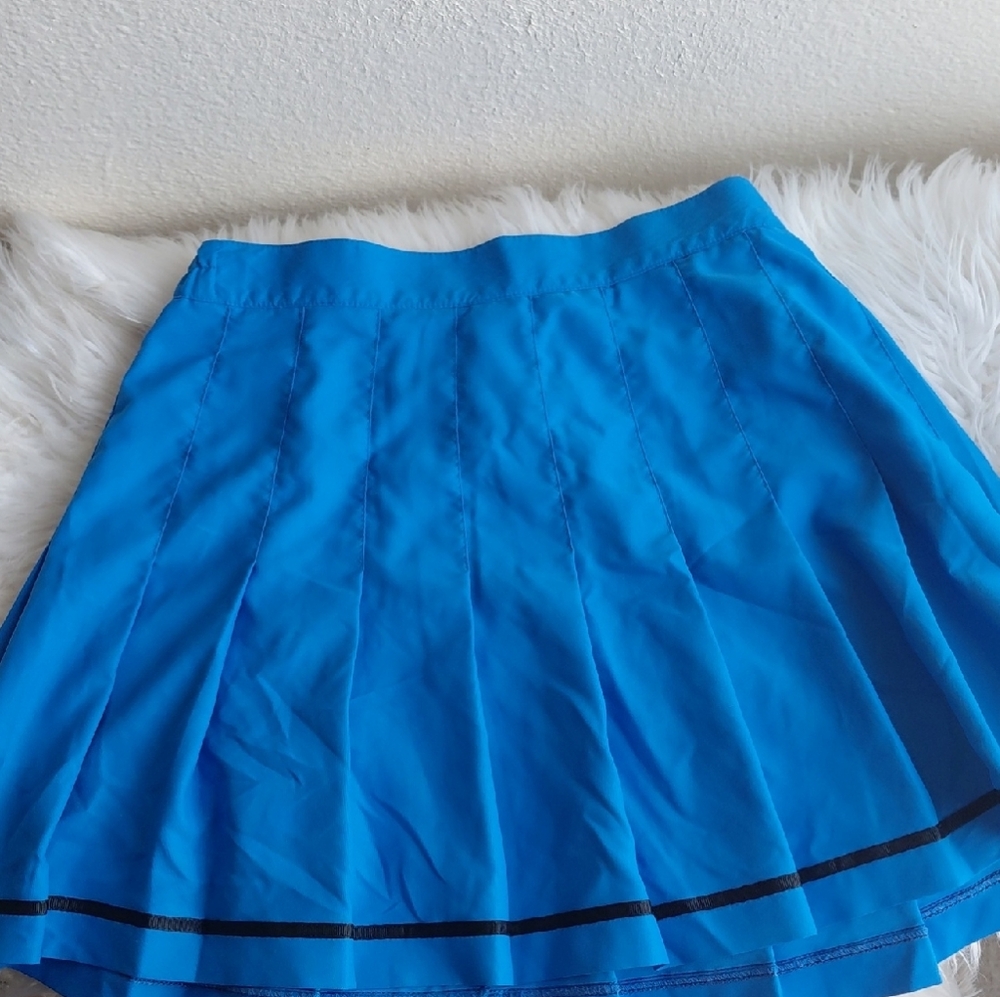 Blue Stylish Pleated Skirt